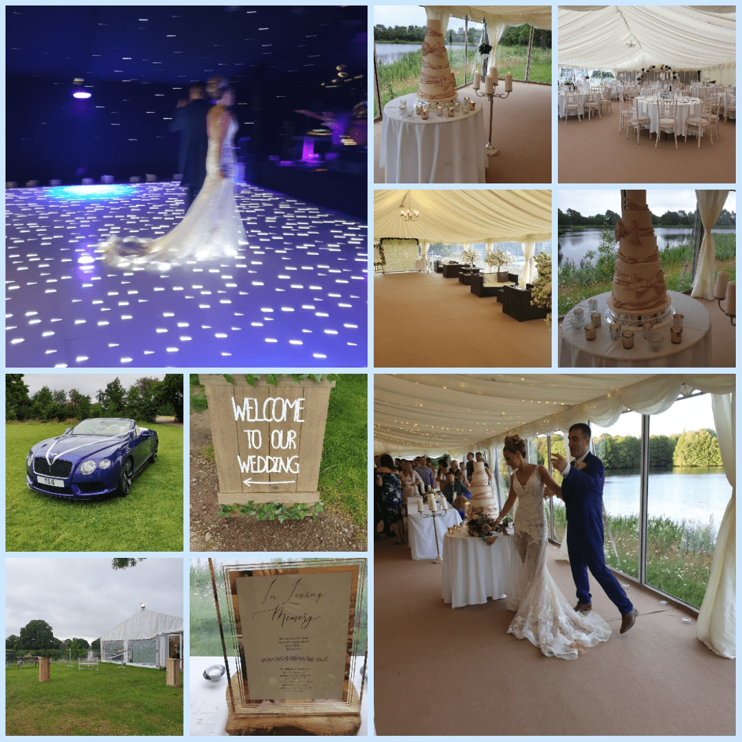 Highlights A marquee wedding by the lake